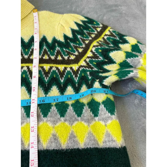 LOFT Multicolor Chevron Stitched Cowl Sweater Patterned Long Sleeve Knitted - Picture 6 of 7